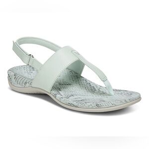 Vionic Light Green Tala T Strap Sandals 7